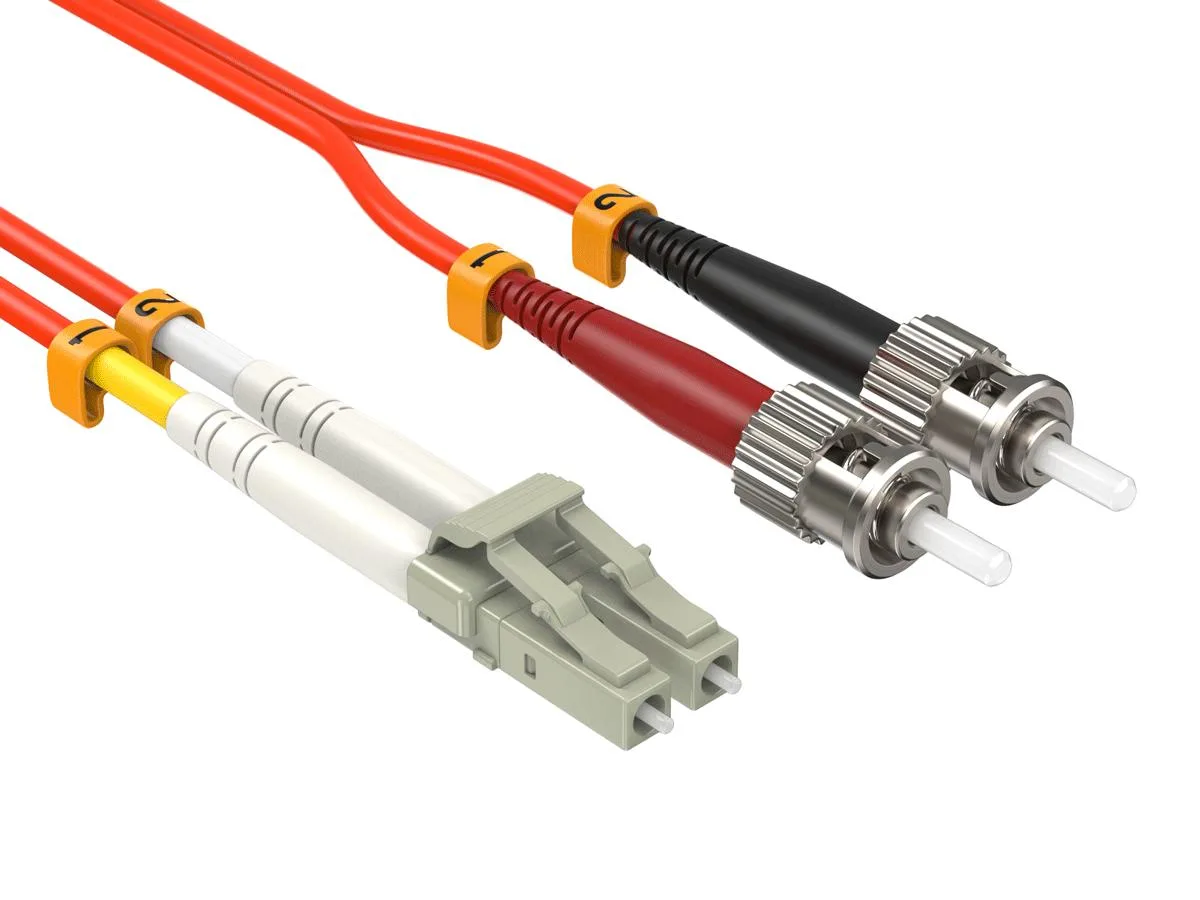 Cable Leader Cable Leader FB103-5302 OM1 LC-ST Duplex 62.5/125 2m Orange fibre optic cable — product photo
