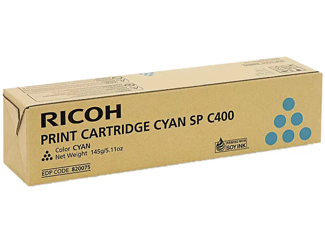 Ricoh Ricoh 820075 cyan toner cartridge (genuine brands) 6000 pages 5% coverage SP-C400 — ürün fotoğrafı