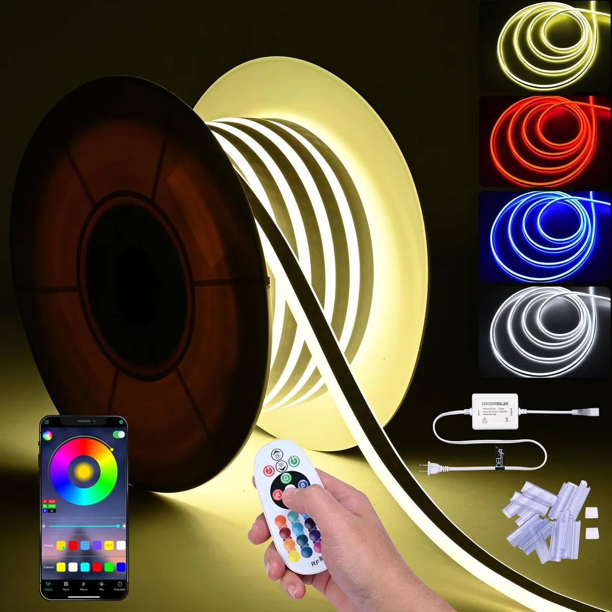Yescom USA, Inc. Yescom USA, Inc. DEL-D50R 50 ft 16-colour LED neon rope string light — product photo