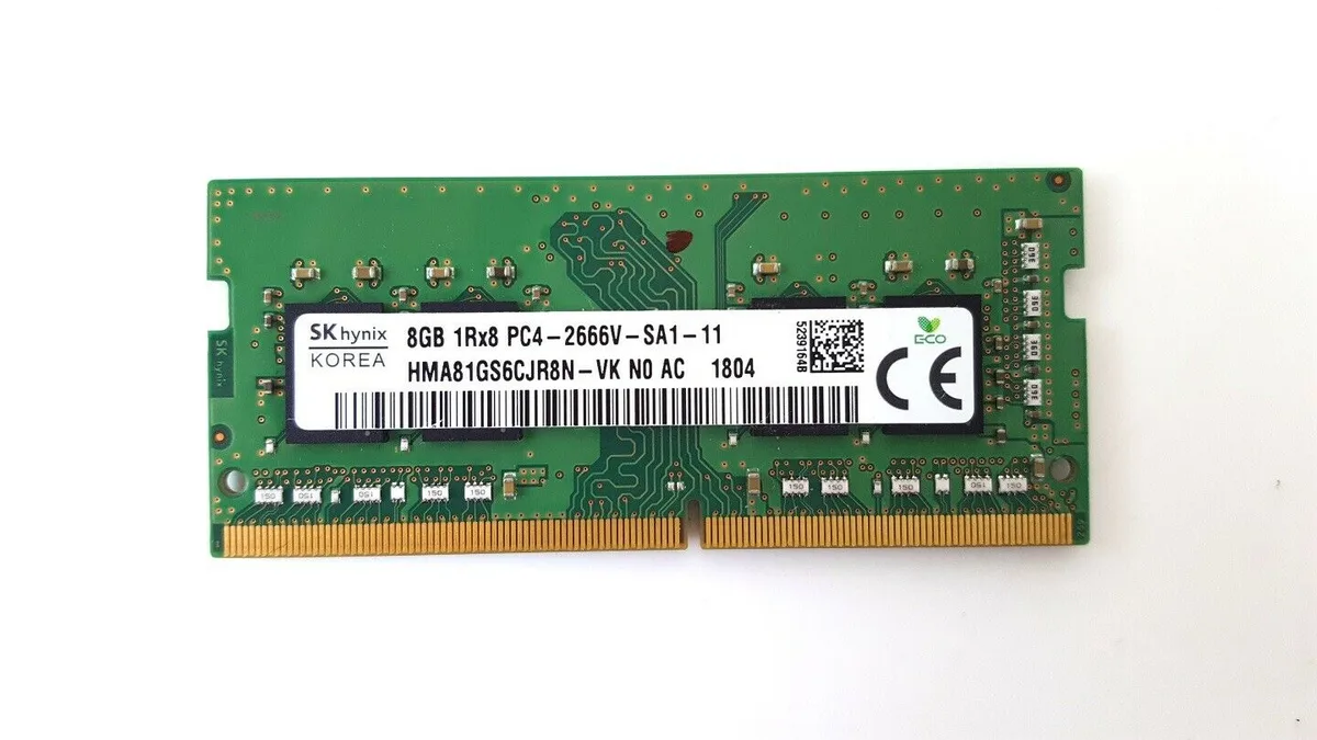 SK hynix SK hynix HMA81GS6CJR8N-VK 8GB DDR4 2666MHz CL19 SODIMM memory upgrade — product photo