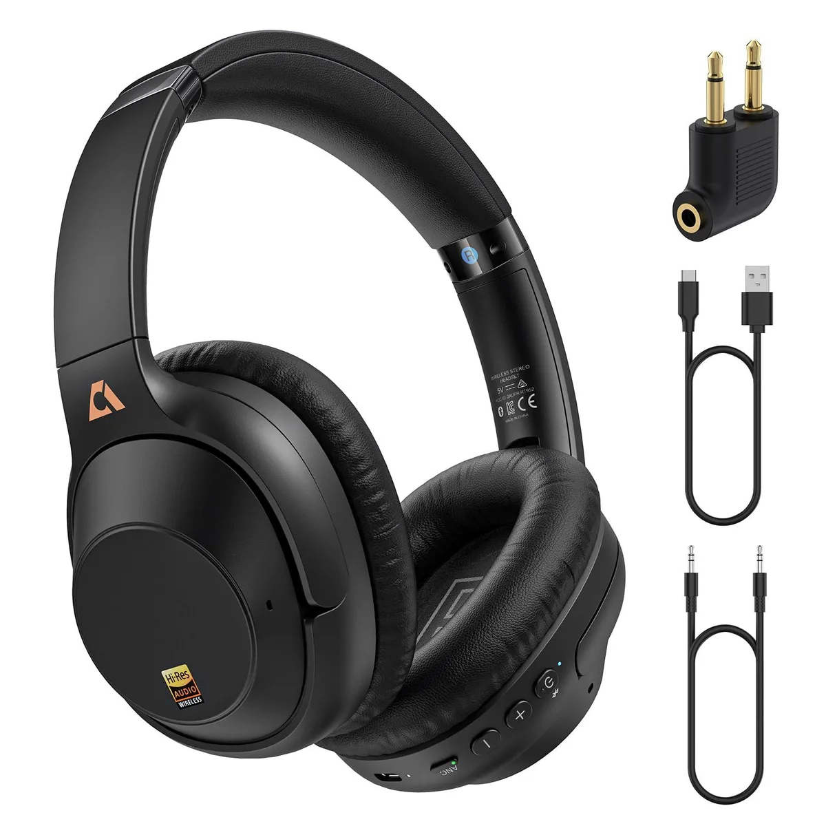 YMOO Y7pro-NEW Over-Ear Headphones Black Bluetooth 6.0 ANC 100h — product photo