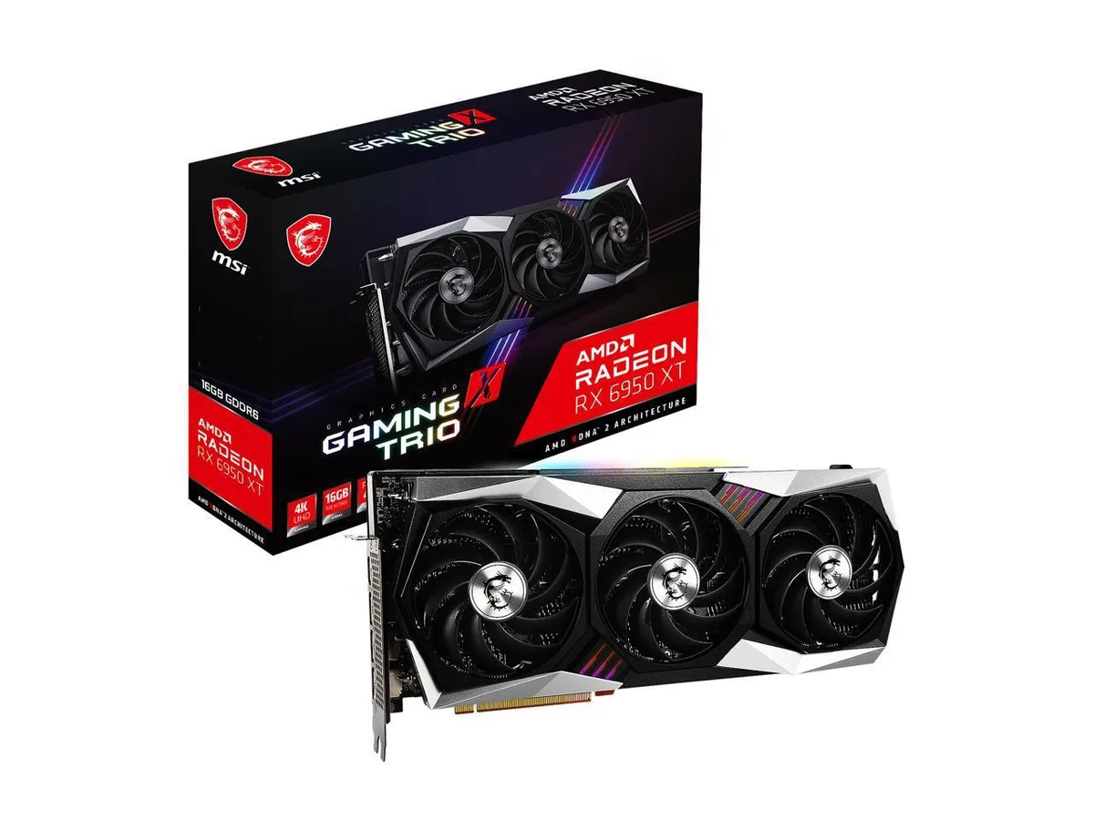 MSI MSI Radeon RX 6950 XT Gaming X Trio 16G graphics card — product photo