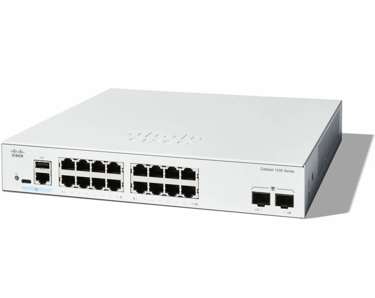 Cisco Systems, Inc. Cisco Systems, Inc. C1200-16T-2G network switch 16 RJ45 2 SFP — produktfoto