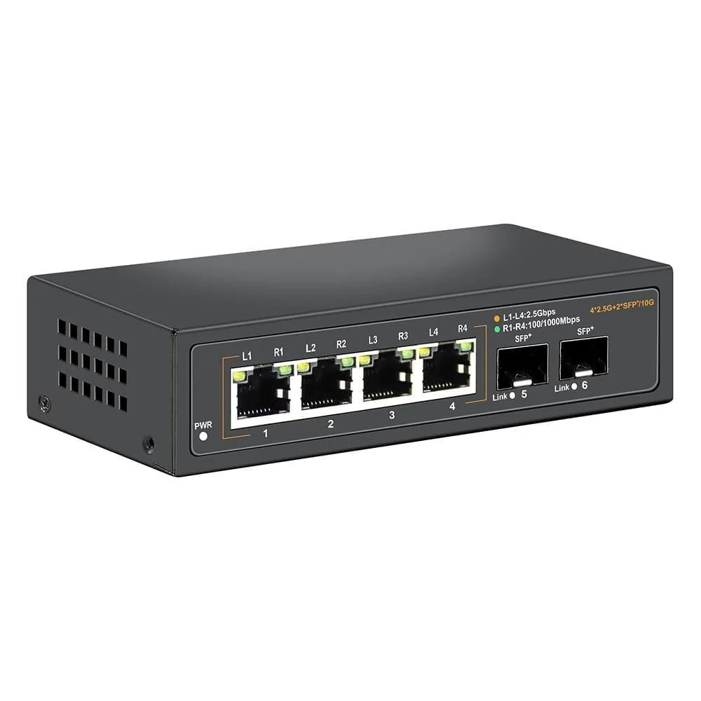  Dahua Da-K6402W 4×2.5G + 2×10G SFP+ network switch — product photo