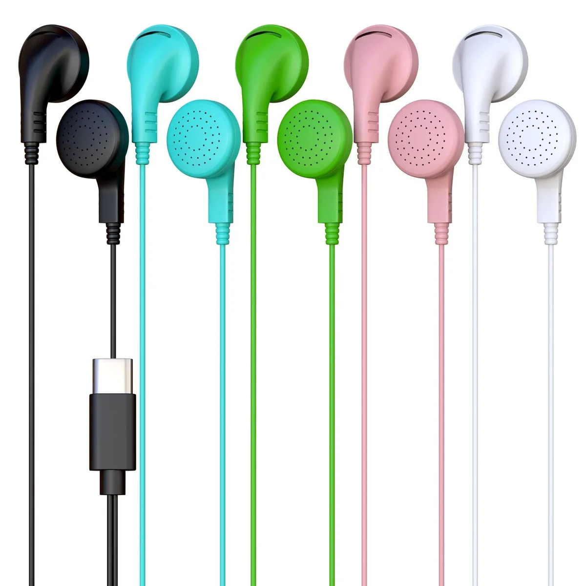 No Sew No Sew 5 Pack USB-C Earphones Mix 32 ohms .1 kg — product photo