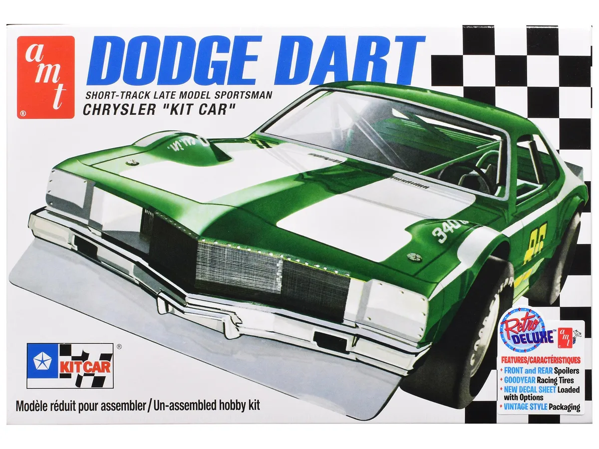 AMT AMT AMT1450 1/25 Scale Dodge Dart Sportsman Short Track Model Kit 99 Parts 340 V8 hobby collectible — product photo