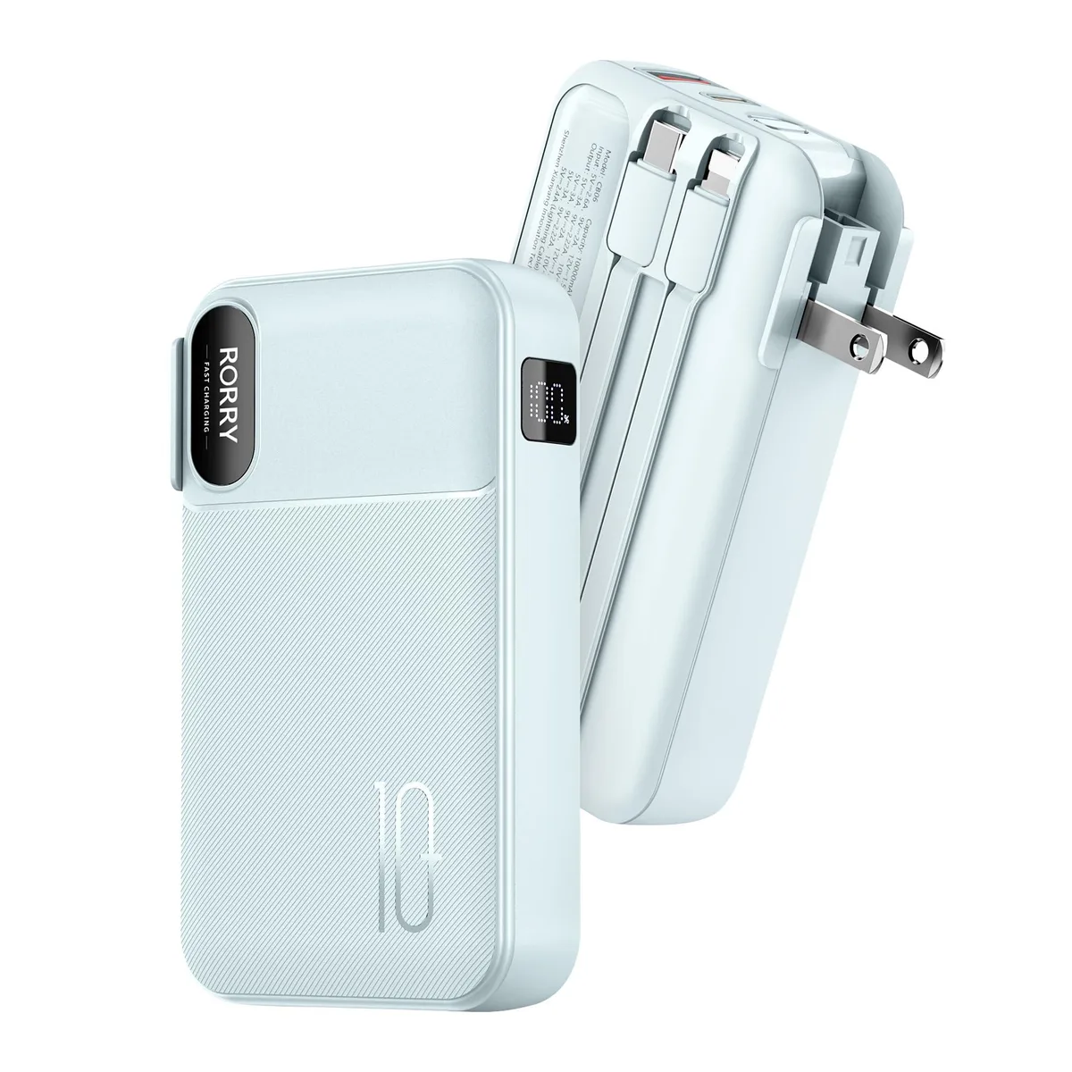 RORRY CB06 10000mAh 22.5W Power Bank Blue — product photo