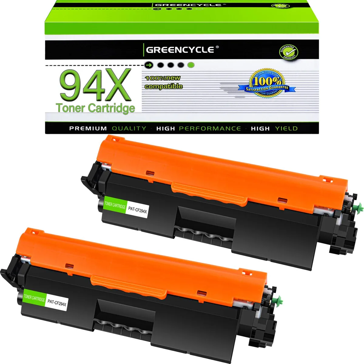 GREENCYCLE GREENCYCLE CF294X Black Toner Cartridge 2-Pack 2800 Pages — product photo
