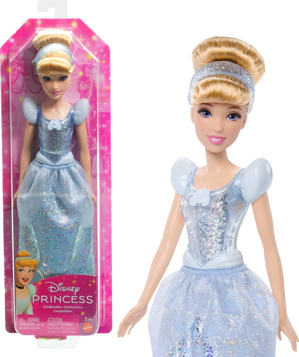 Mattel Mattel HLW06 Disney Princess Cinderella doll, blue, posable, ages 3+ — product photo