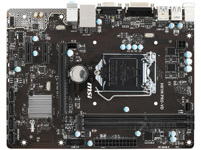 MSI MSI H81M PRO-VD H81 LGA 1150 DDR3 16GB Micro ATX Intel motherboard — product photo