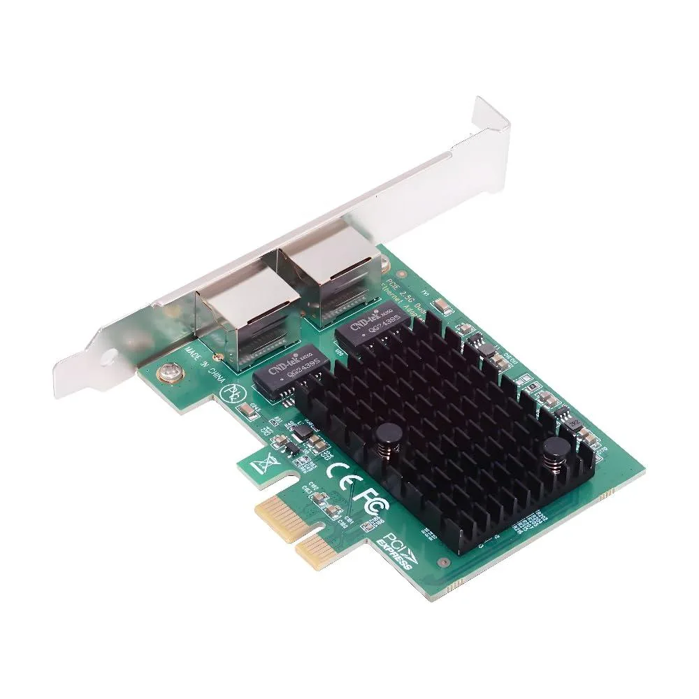 LORDWORLD LORDWORLD 2.5Gbps Dual RJ45 PCIe x1 Network Card — product photo