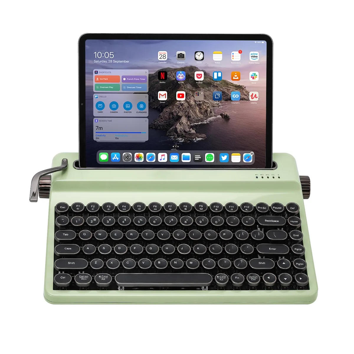 YUNZII YUNZII QL75 Wireless Mechanical Gaming Keyboard Green Onyx Tactile Switch — product photo