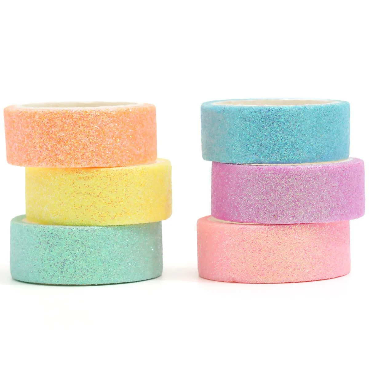 YUBX YUBX YUBX-WTSF-US612 6-roll glitter washi tape 15 mm — product photo