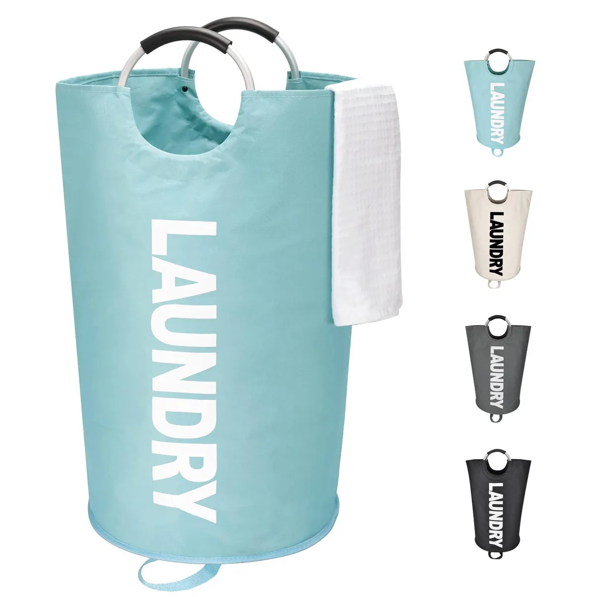  Maxsilan 90L Collapsible Laundry Tub Light Blue 38x38x79cm — product photo