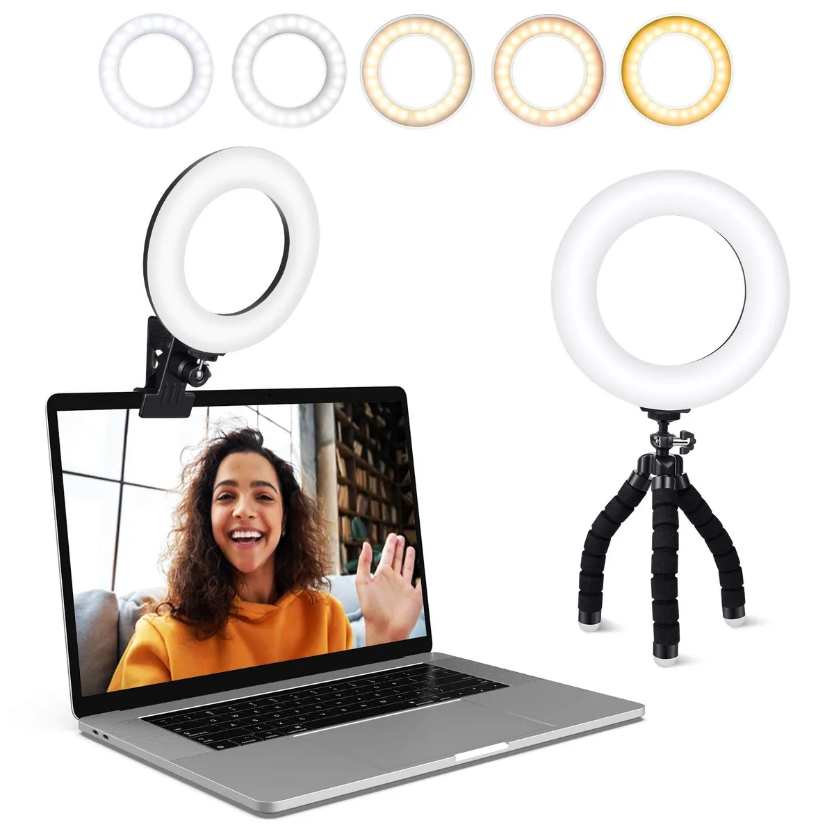 ACMEZING LT-R6 Ring Light Clip Kit 64 LED 5.35in 360° Adjustment — product photo