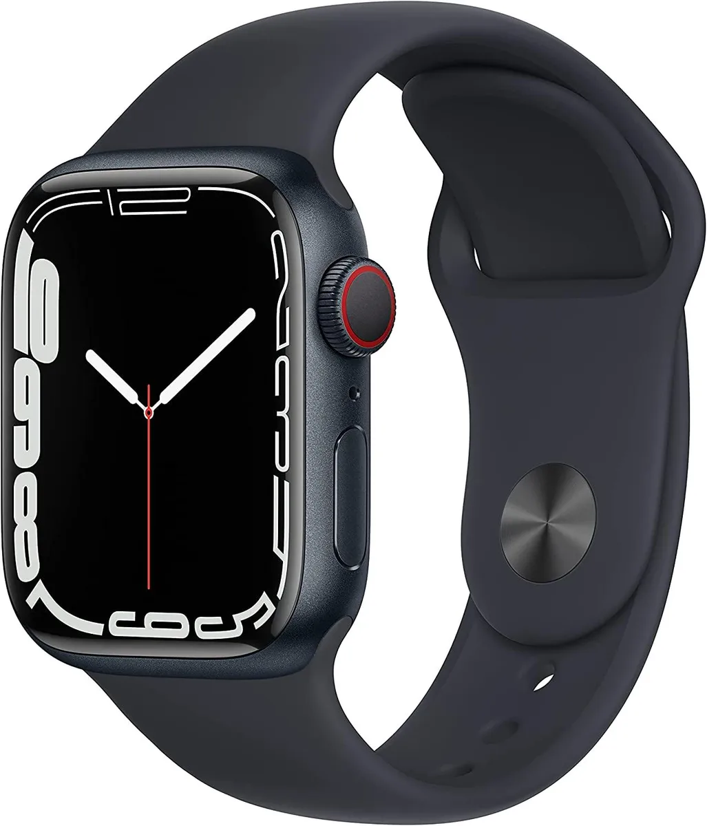 Apple Apple Watch Series 7 GPS + LTE 41 mm Midnight Aluminium Sport Band — product photo