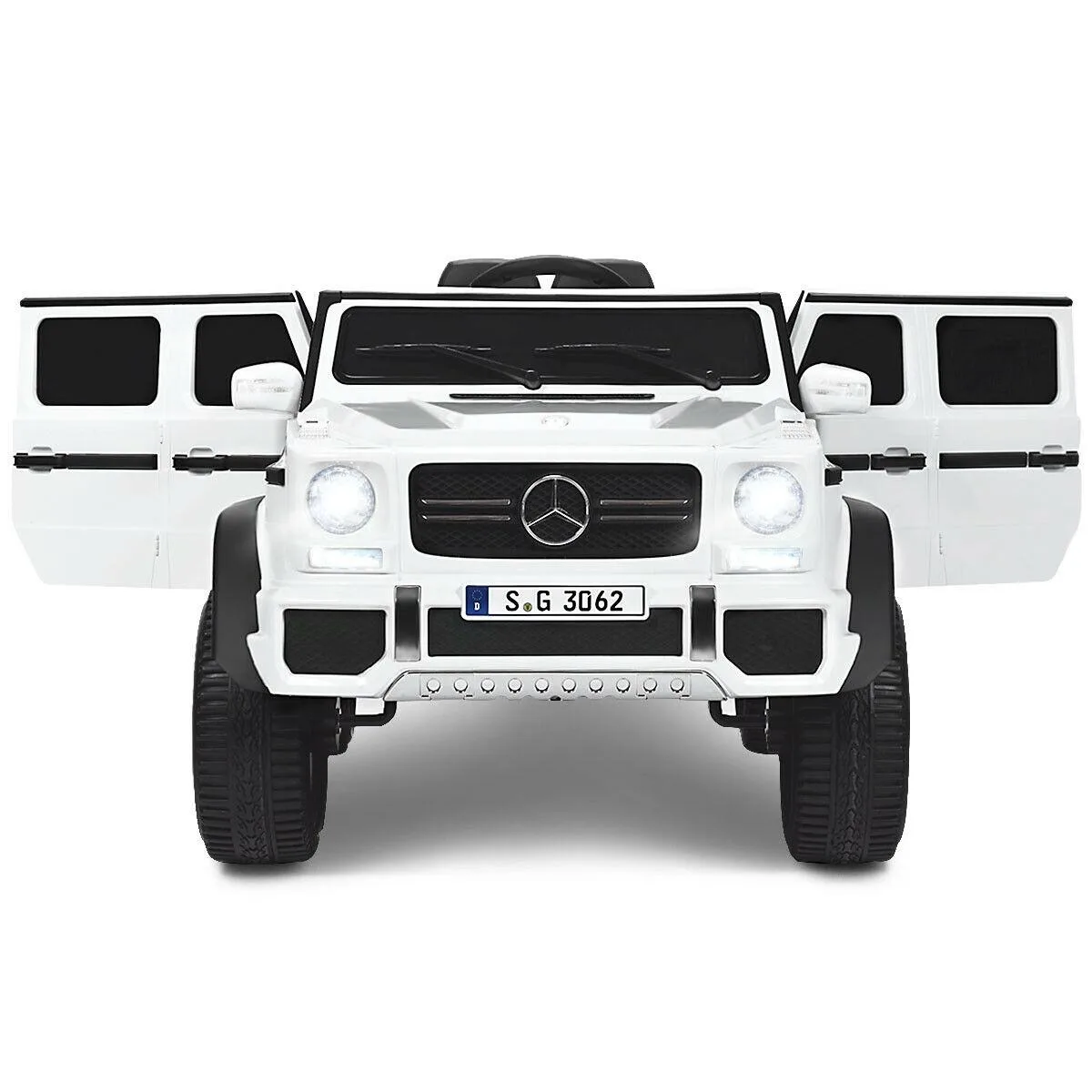 SlickBlue SlickBlue 12V Licensed Mercedes-Benz Kids Ride-On Car White — product photo