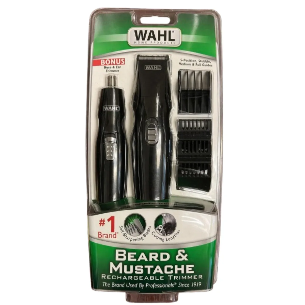 Wahl 5707 rechargeable beard trimmer, cordless, light finish