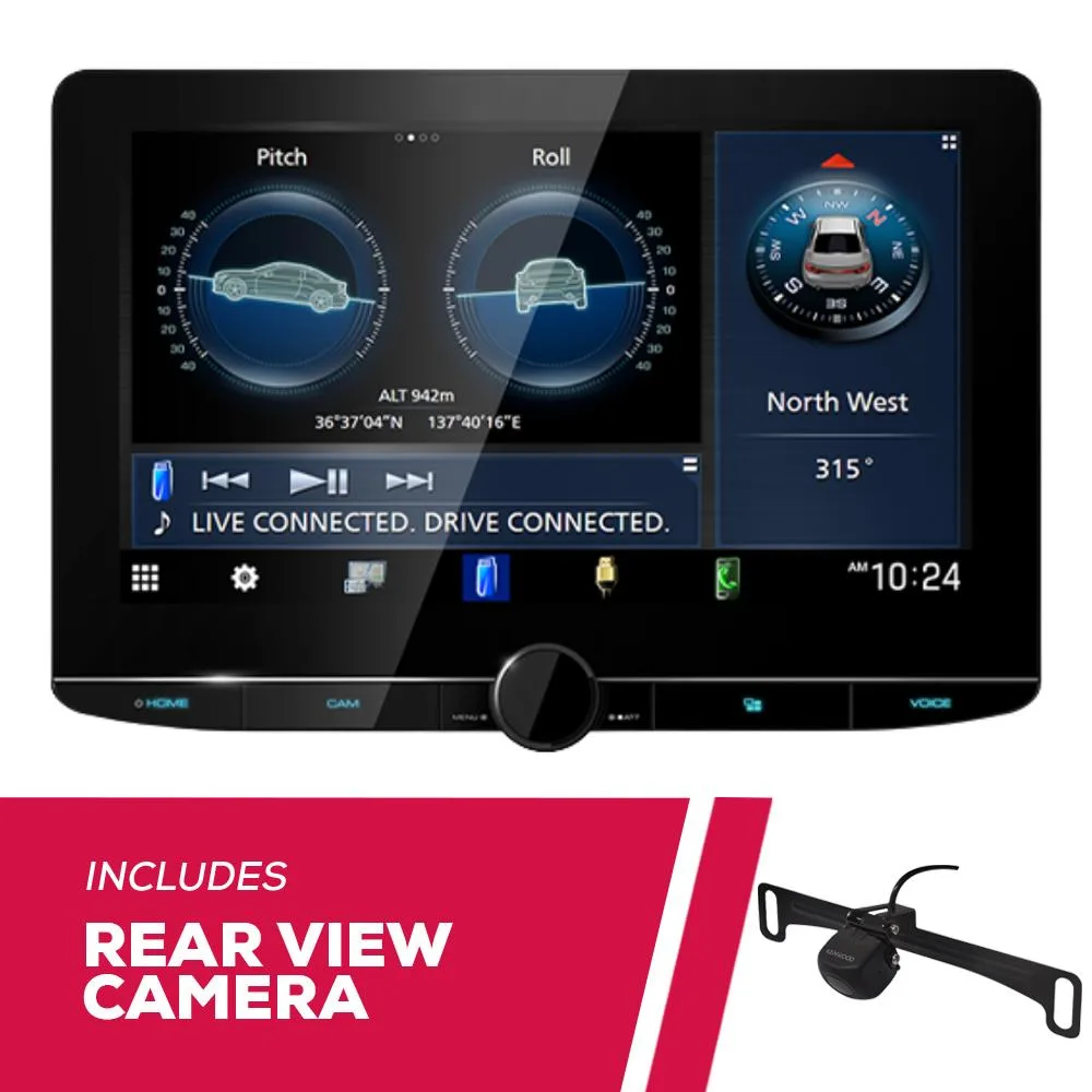 KENWOOD KENWOOD DMX1058XR 10.1" Receiver with CMOS-230LP1 Camera — product photo