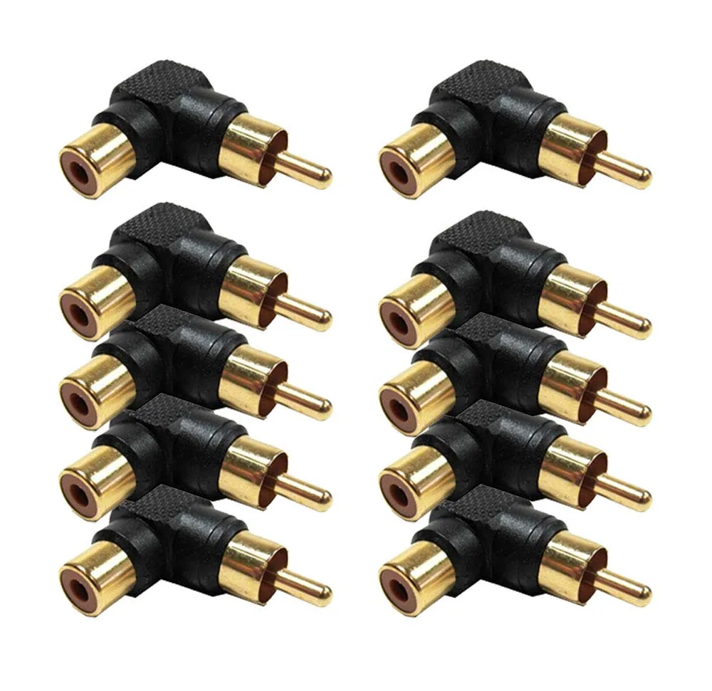 iMBAPrice iMBAPrice Right Angle RCA Adapter Female to Male 10-Pack — product photo