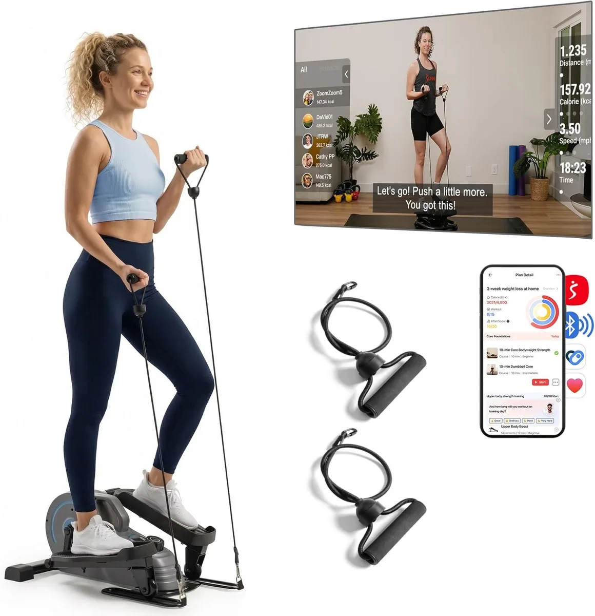 TAURKENAM TAURKENAM 2-in-1 Sit/Stand Elliptical Cross Trainer 8-Level Magnetic Resistance — product photo