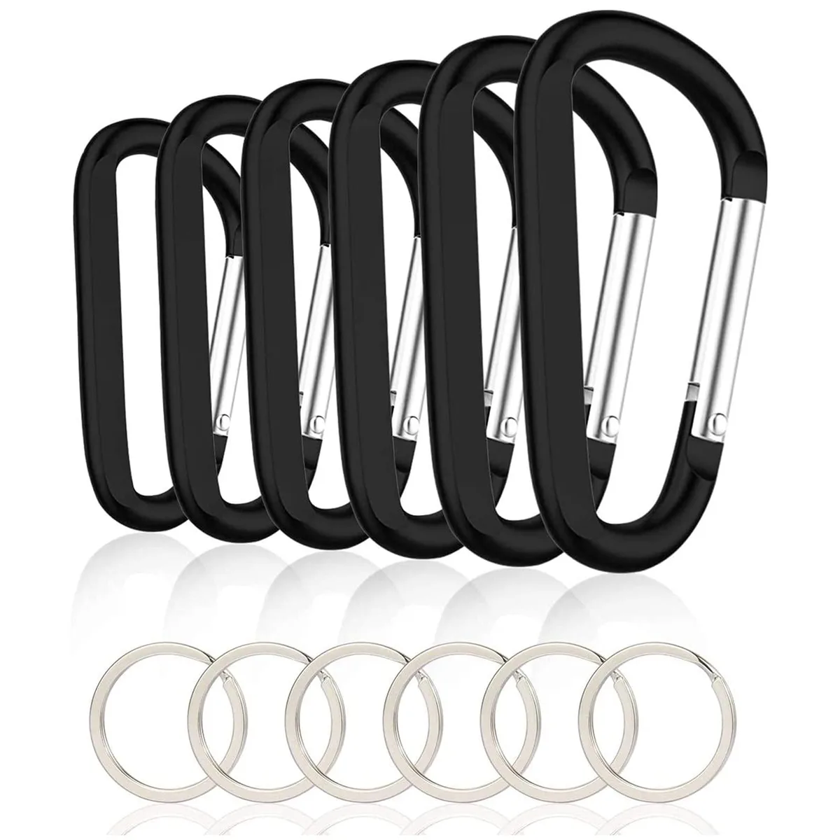 CampTek Cmt0806y-3 3" Aluminum D-Shape Keyholder 6pcs — product photo