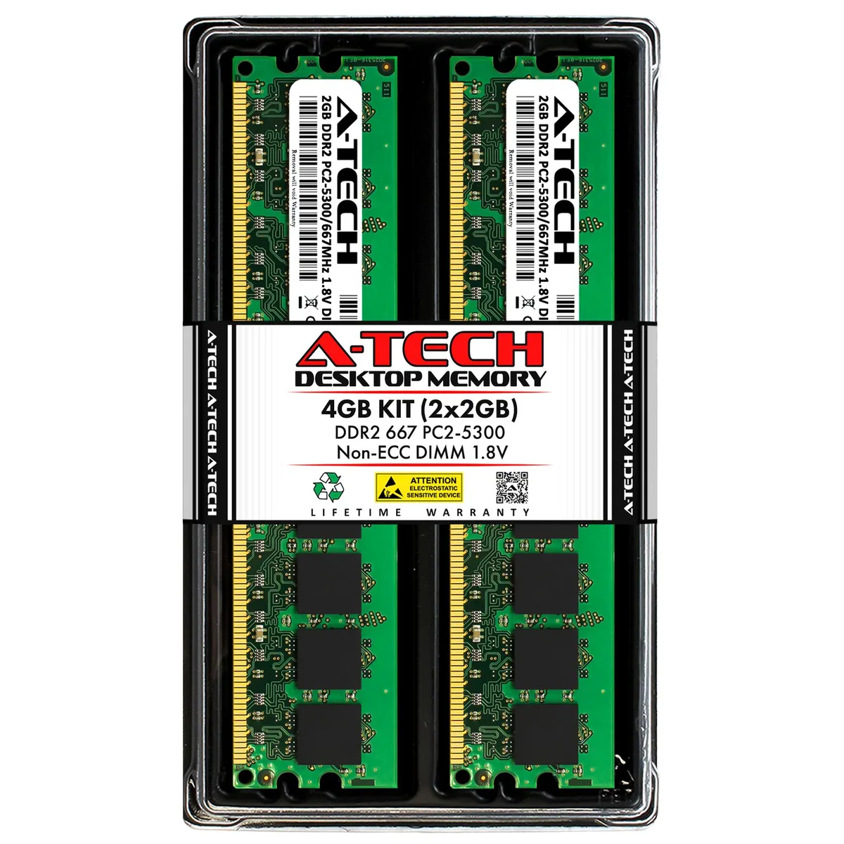 A-Tech A-Tech 4GB DDR2 667MHz 240-Pin desktop RAM — product photo