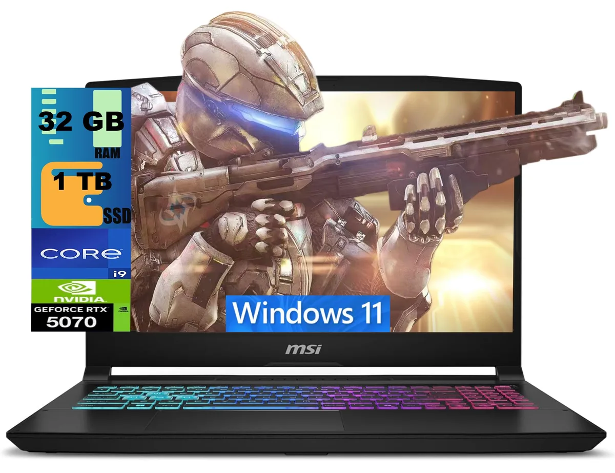 MSI MSI Katana 15 gaming laptop i9-14900HX RTX 5070 32GB 1 TB 15.6" 165Hz QHD+ — product photo