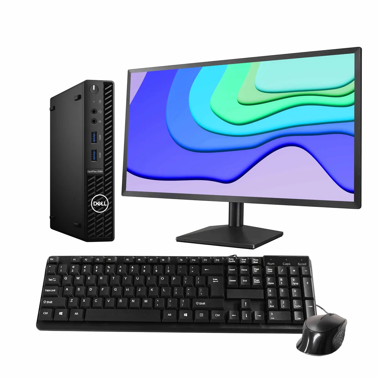 DELL DELL OptiPlex 3080 Mini PC i5-10500T 16GB DDR3 500GB SSD 24" Monitor Win 11 Pro — product photo