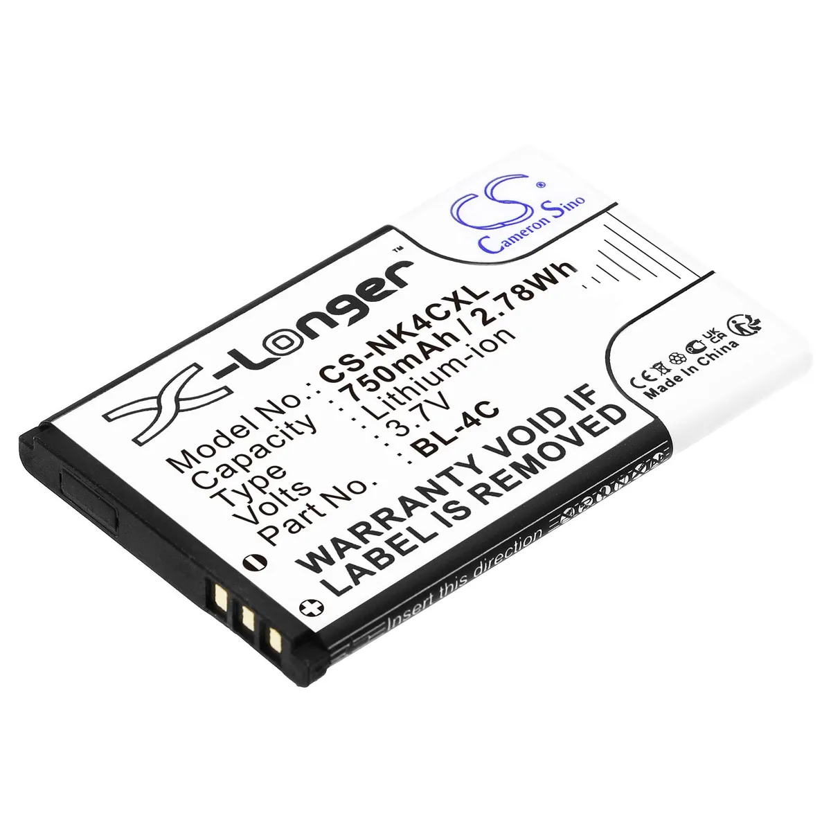 Cameron & Co Cameron & Co DS-CS-NK4CXL camera battery 750mAh 3.7V — product photo