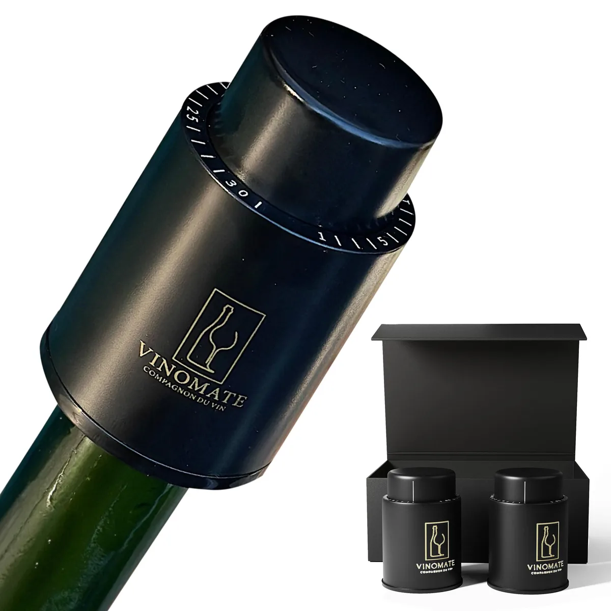  Wine Bottle Stopper Pump Reusable Wine Saver Preserves Freshness — product photo