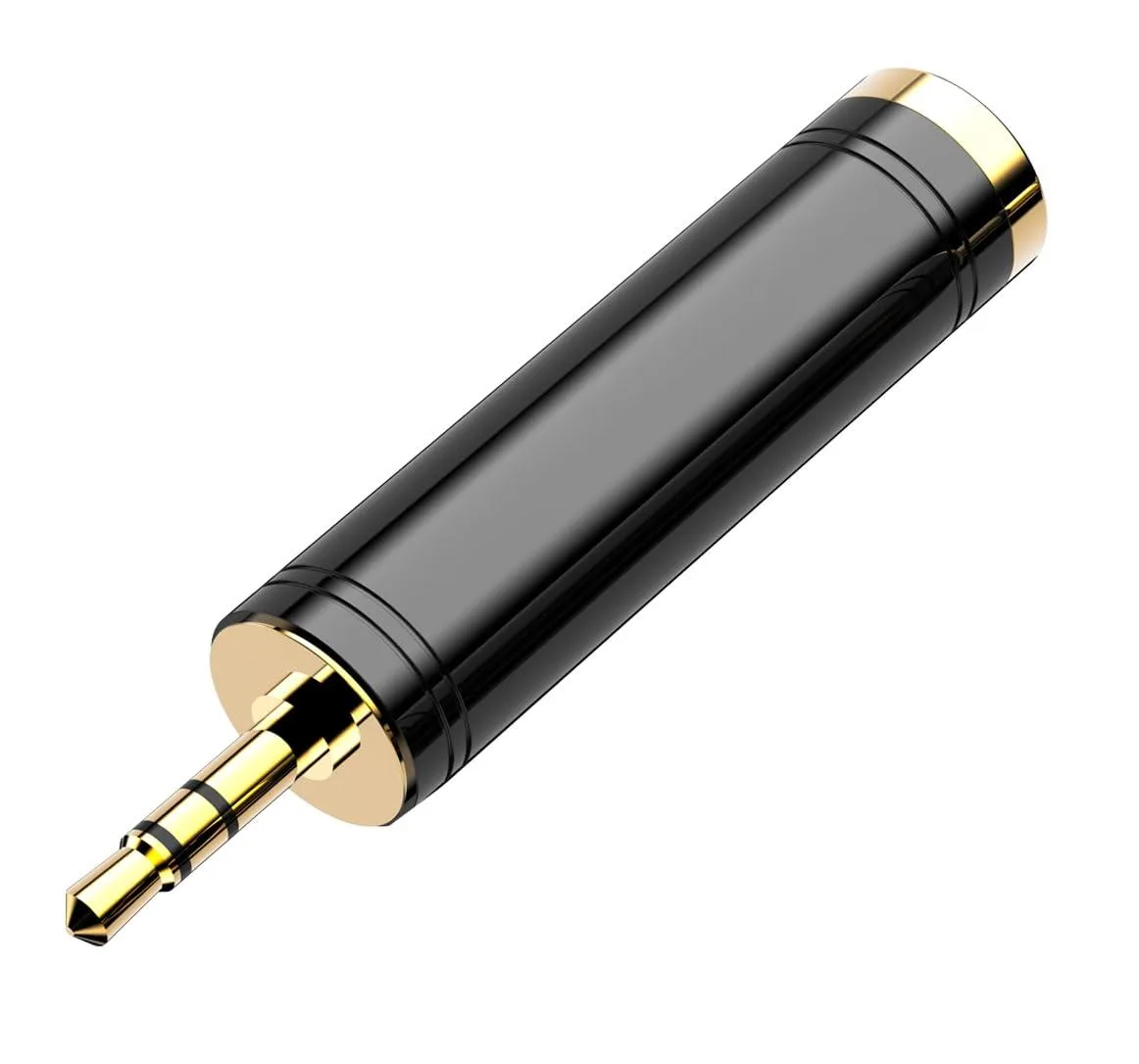 BUCIER BUCIER 3.5mm to 6.35mm Stereo Gold-Plated Pure Copper Adapter 1PACK-Black — product photo
