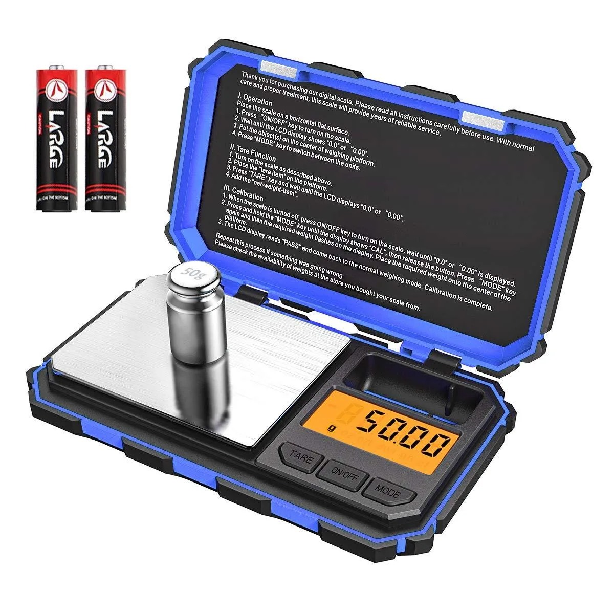  Xstamper Digital Mini Scale 200g .01g 50g Calibration Weight Light Grey — product photo