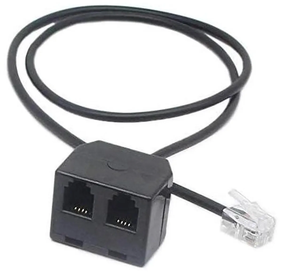 Vszerda Vszerda RJ9 Telephone Training Adapter Y Splitter 1 Male to 2 Female 50 cm — product photo