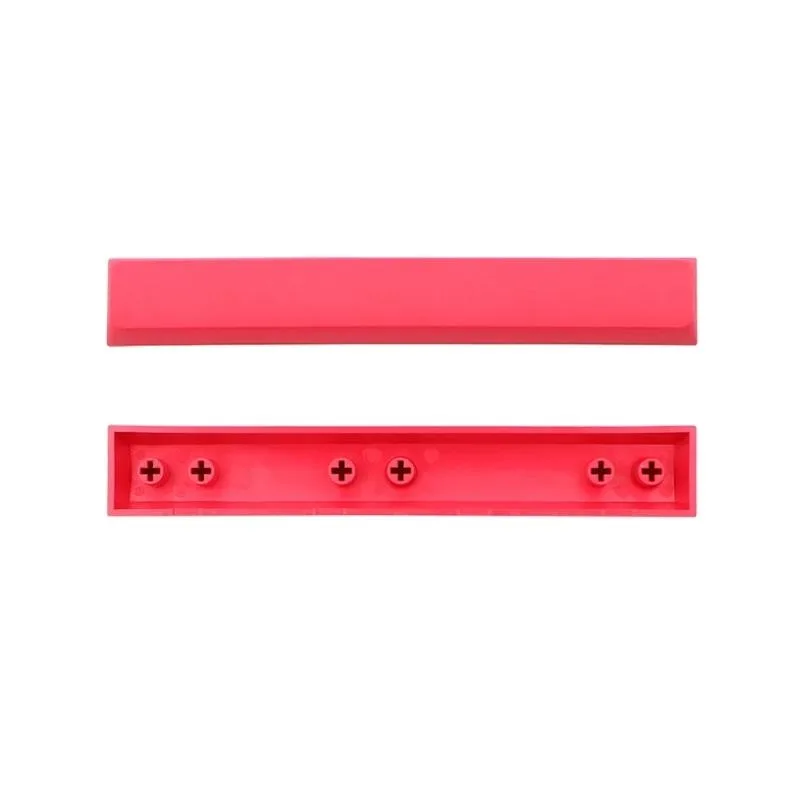 Light red PBT spacebar, 6.25U XDA profile, matte textured finish