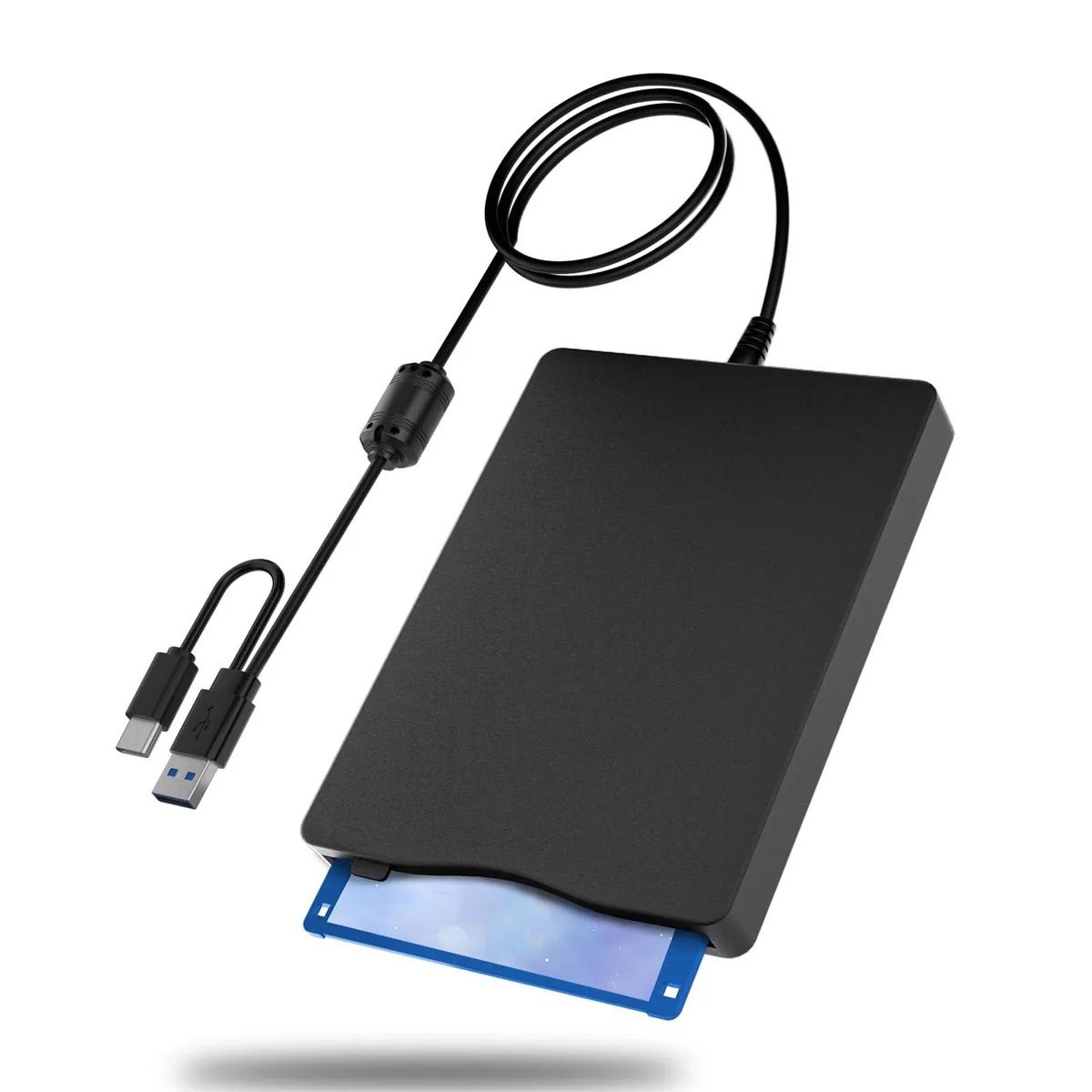  MthsTec USB Floppy Drive 3.5" 1.44MB USB &amp; Type-C Black 10 Pack — product photo
