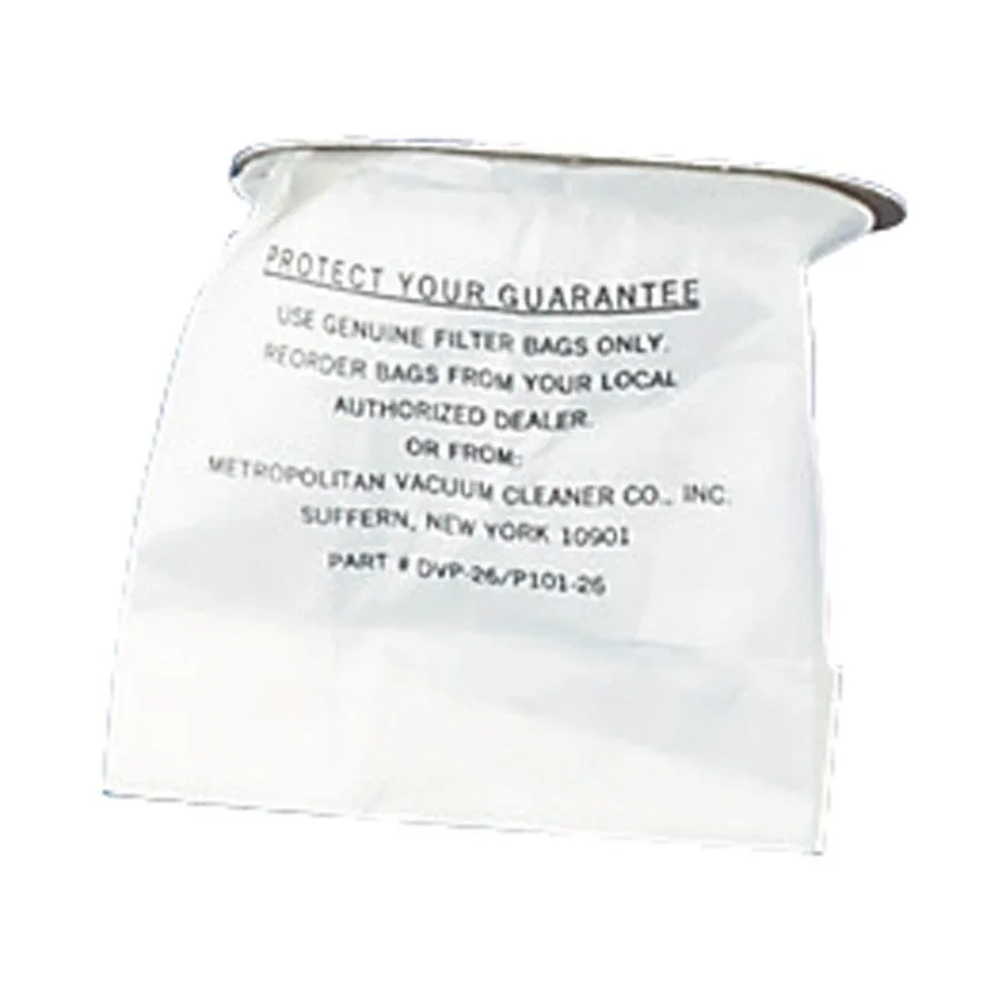 Pack of five white disposable filter bags for DataVac vacuum