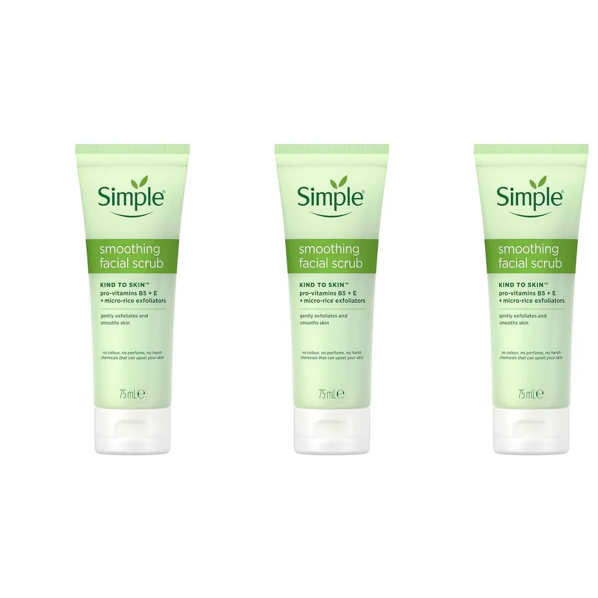 Real Simple Real Simple SP-52135032258878 Facial Scrub 75 ml 3-Pack skin care — product photo