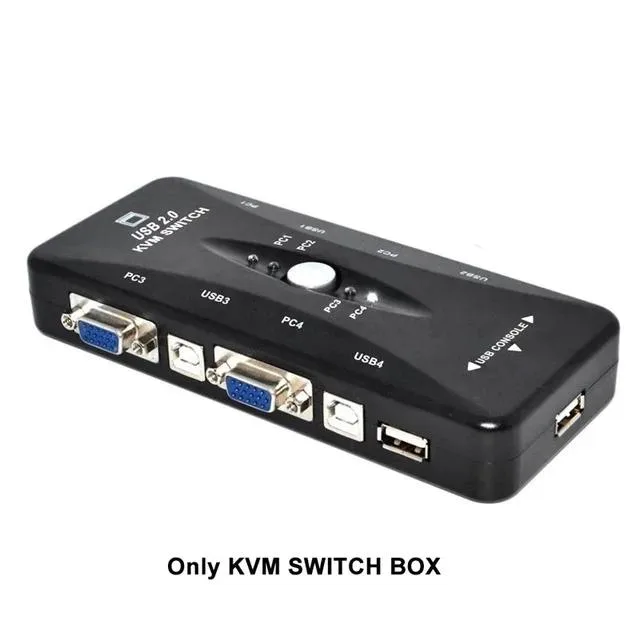 YINGHUA YINGHUA 4 Port VGA KVM Switch 1920x1440 1.5m Cable — product photo