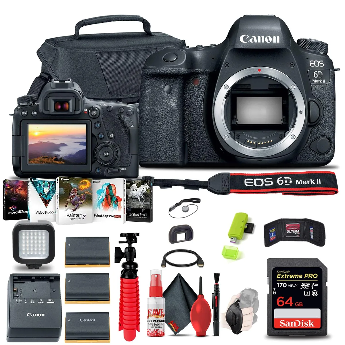 Canon International Canon EOS 6D Mark II DSLR Camera Extreme Mountain Bundle — product photo