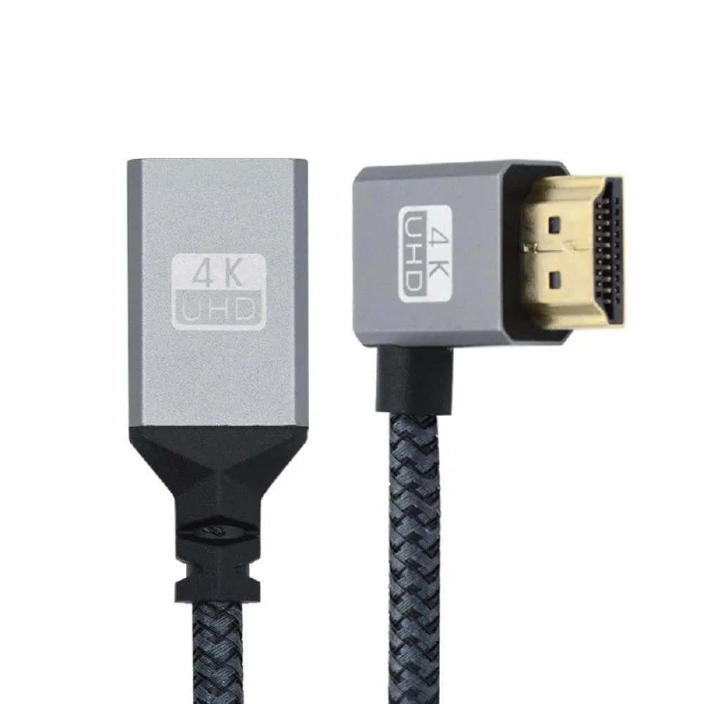 LORDWORLD LORDWORLD HDMI 1.4 Male to Female 90° Left Angled Extension Cable 15cm — product photo