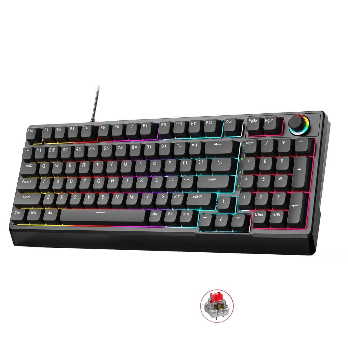  Redragon LD-185 98-Key Mechanical Gaming Keyboard with Red Switches — product photo