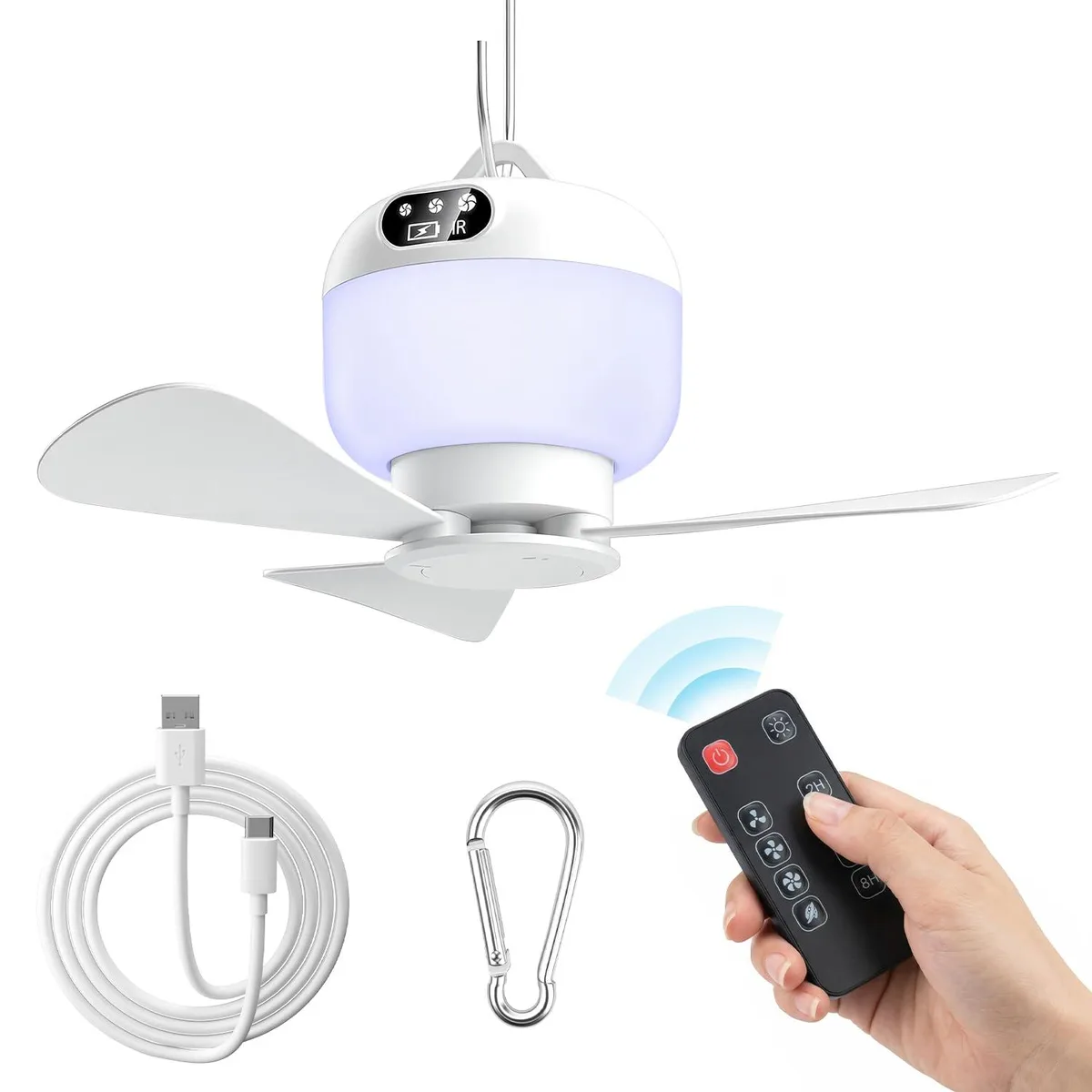 Yueidung CeilingFan01 Camping Ceiling Fan fan accessory 14.8082 x 27.5082 x 29.9974 cm 1.152 kg — product photo