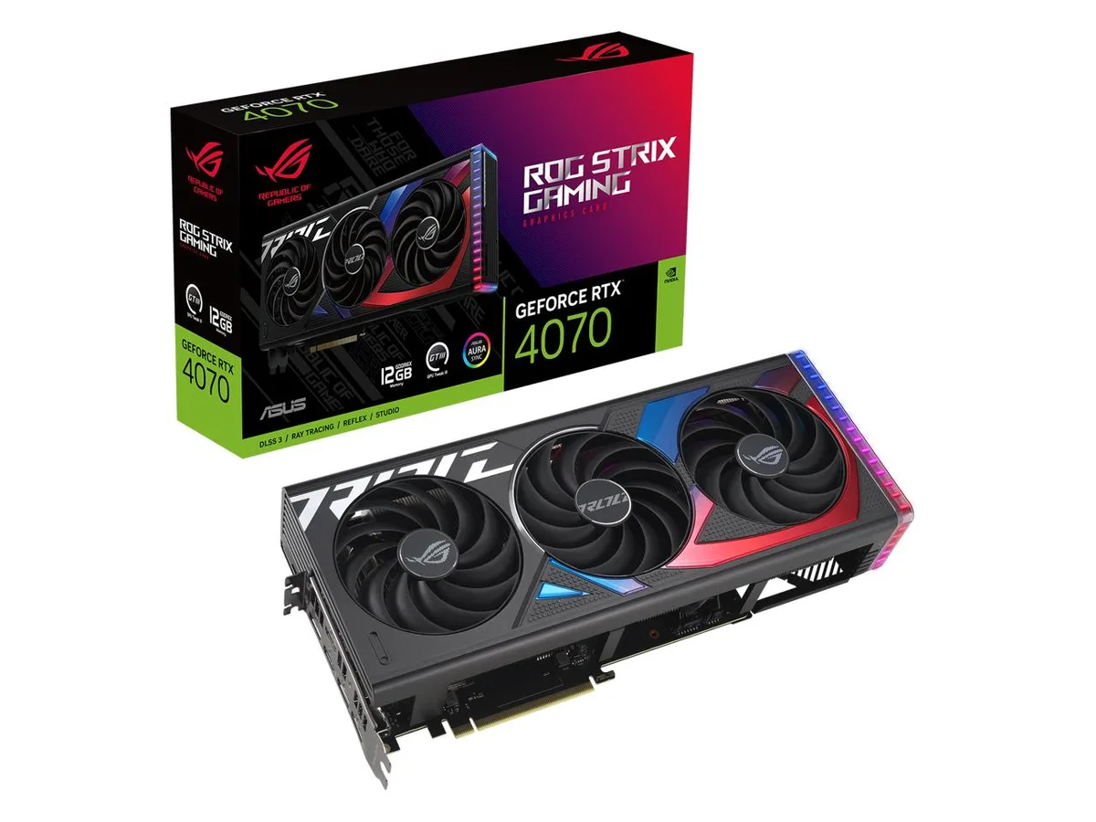 ASUS ASUS ROG Strix GeForce RTX 4070 OC 12GB graphics card — product photo