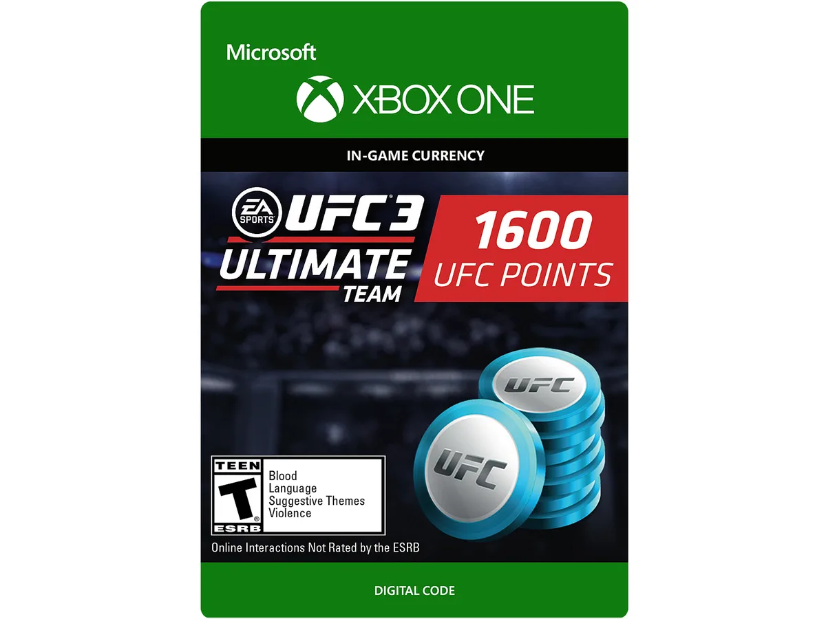 Electronic Arts Electronic Arts 7F6-00175 UFC 3 1600 UFC Points Xbox One downloadable game — product photo