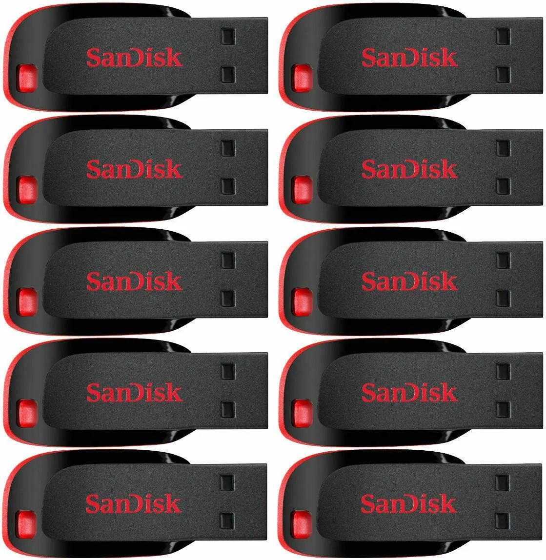 SanDisk SanDisk SDCZ50-032G Cruzer Blade 32GB USB 2.0 flash drive (10 pack) — product photo