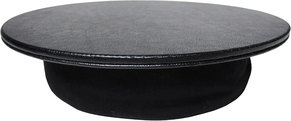 BAOFENG BAOFENG Beanbag Ergonomic Mouse Pad Black Leather 8.25 in — product photo