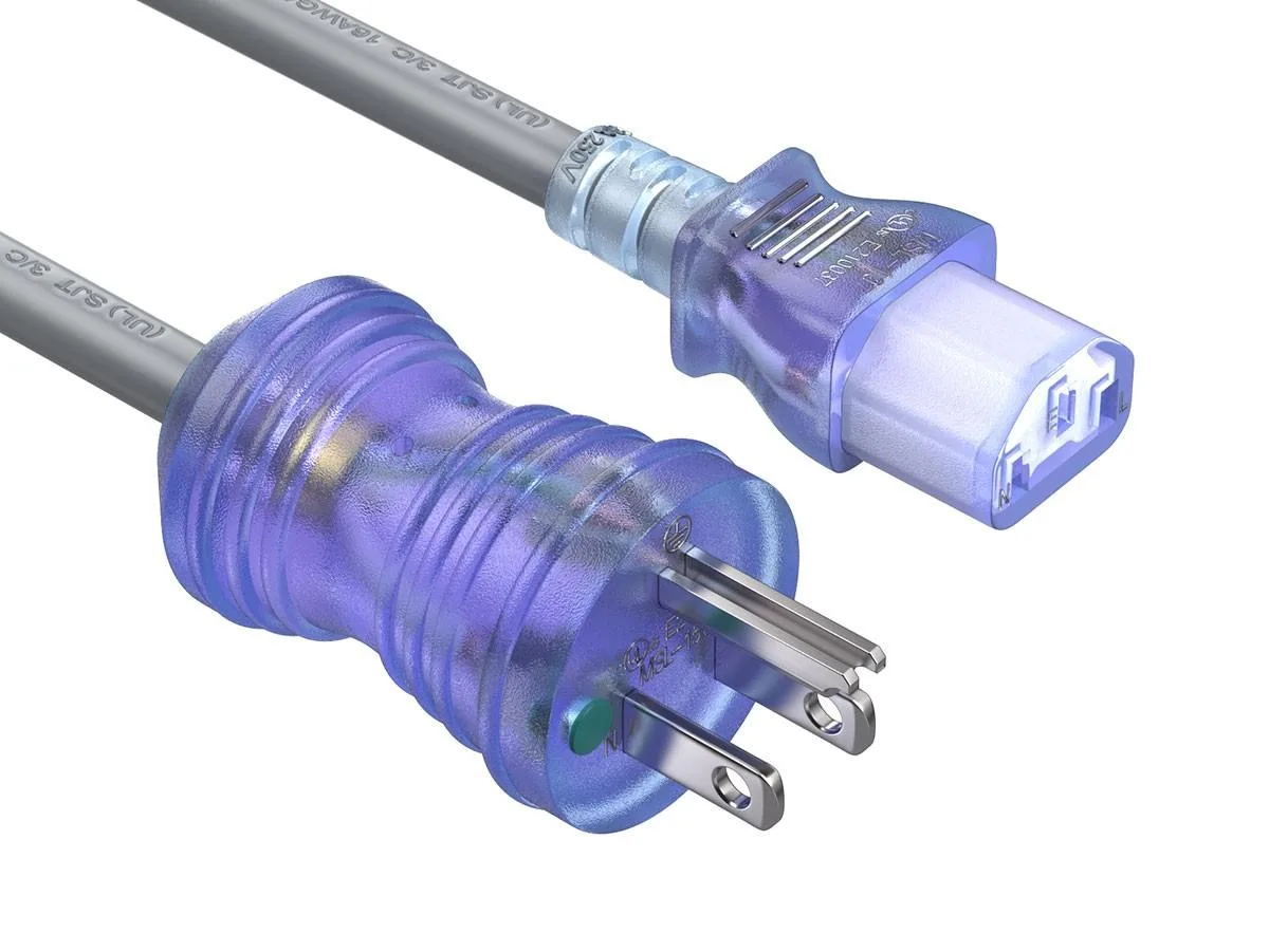 Cable Leader Cable Leader 10ft NEMA 5-15P to C13 Power Cord 16 AWG Gray — product photo