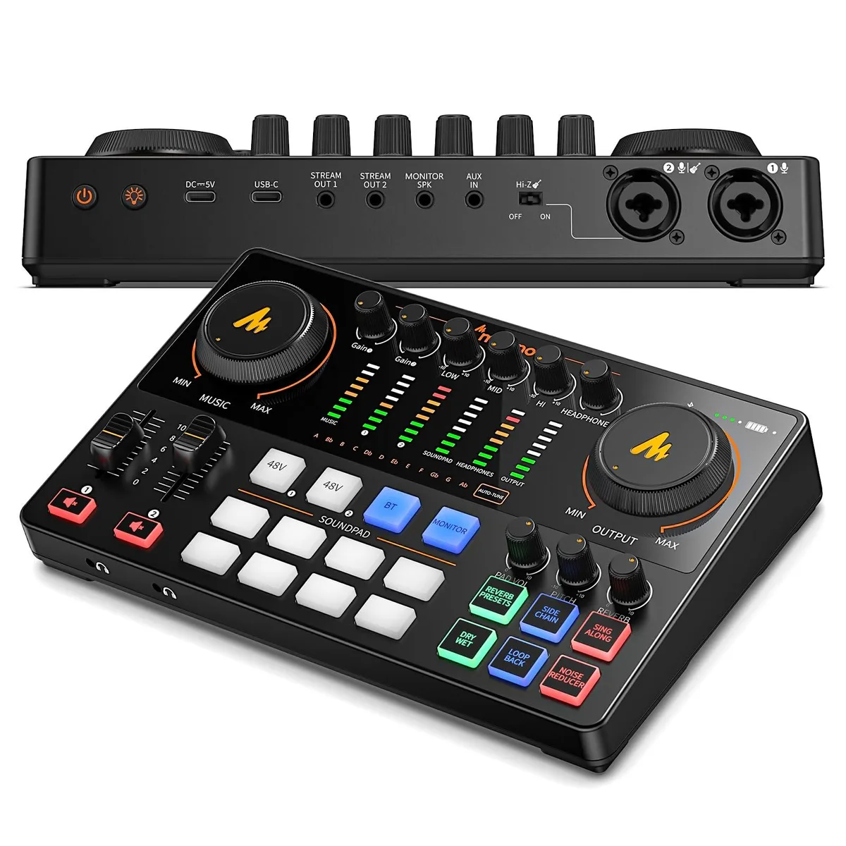  MaonoCaster E2 Gen2 audio mixer 10 channels 60dB gain 48 KHz Bluetooth — product photo