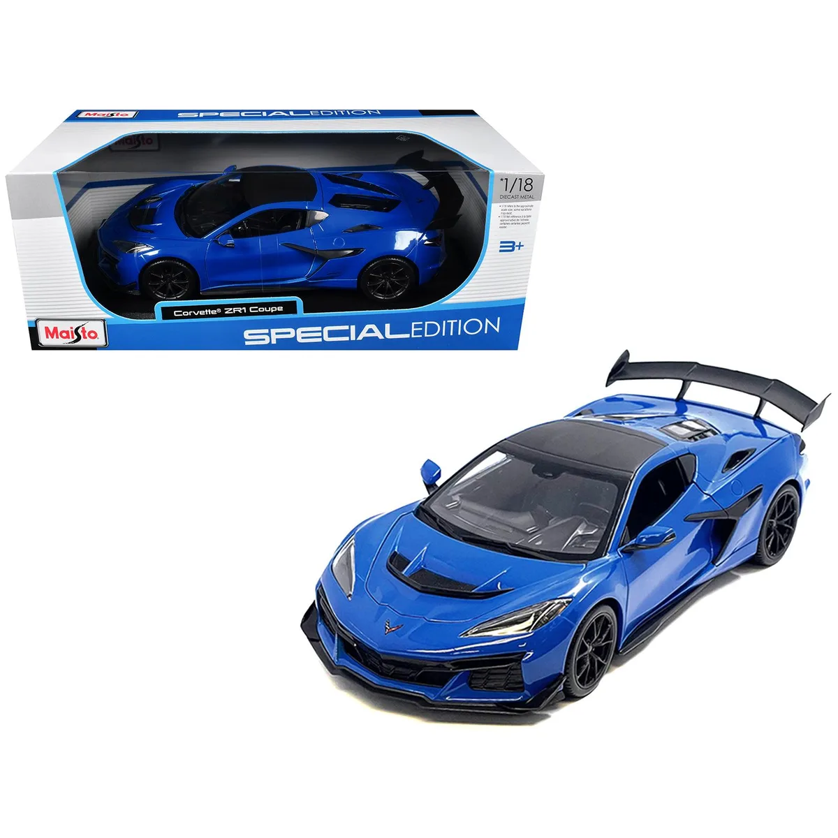 Maisto Maisto Chevrolet Corvette ZR1 Coupe Blue Carbon Top Special Edition 1/18 Diecast Model Car — product photo